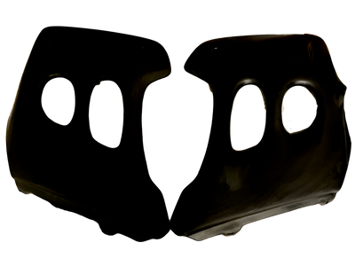 Gas Gas Endurocross TT250, 1998, Black Radiator Panel Set, Genuine Gas Gas Part