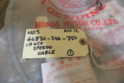 Honda CB450K0 Speedo Cable, NOS 44830-346-750, NOS