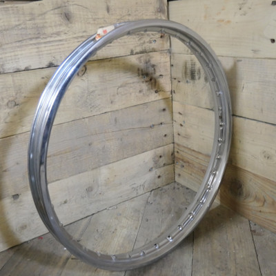 Honda C100/C110 Chrome Rear Wheel Rim, 42701-001-050. Genuine NOS.