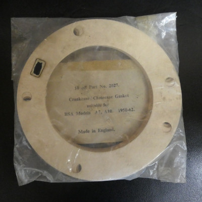 BSA  A7,A10 Crankcase/Chaincase Gasket 1950-TO-1962. Genuine NOS 2027