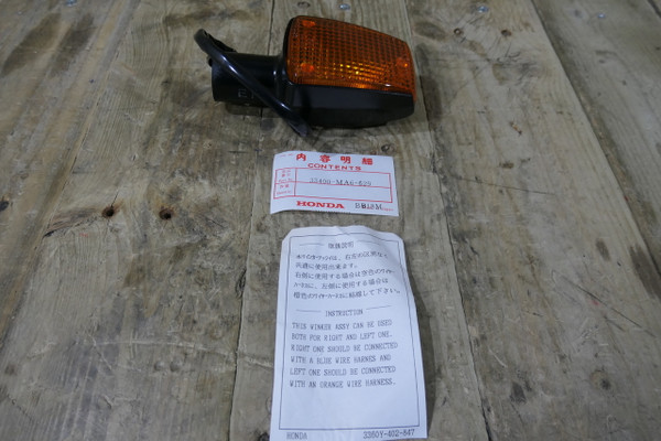 Honda CBX 550F,VF750S Winker Assy. R or L Side NOS Genuine 33400-MA6-629 available at Moto-Classic from 49.5