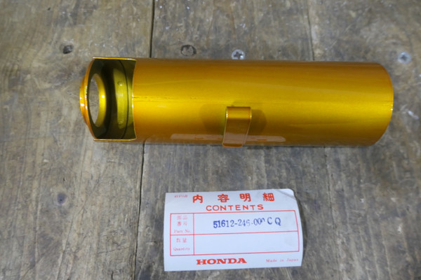 Honda CB125 K2/K3 Lower Left Fork Cover, Genuine, NOS, Part Number 51612-246-000CQ
