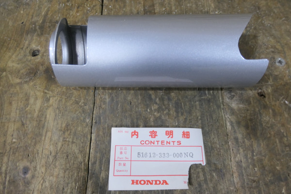 Honda CB350F, Left Front Fork Cover, Genuine, NOS, 51612-333-000NQ