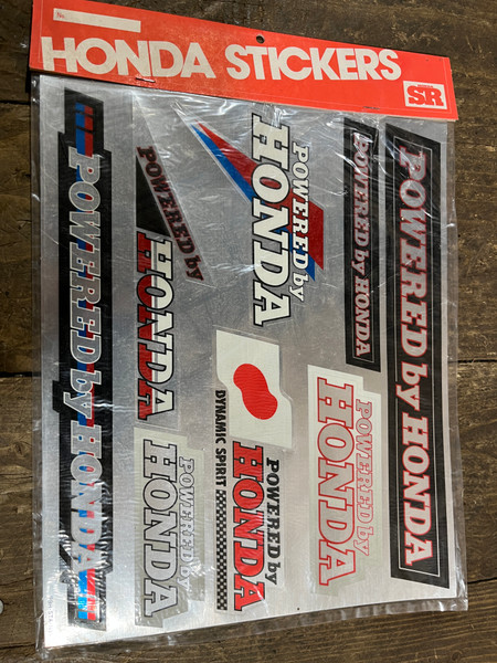 Vintage "Powered By Honda" Sticker Kits, still in original Packets