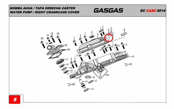 Gas Gas Cami, AJP PR5, Rocker Cover Gasket, 90228ME300000