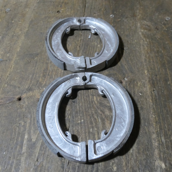 BSA C15 Brake Shoes, NOS, 2 Pairs, Front and Rear.