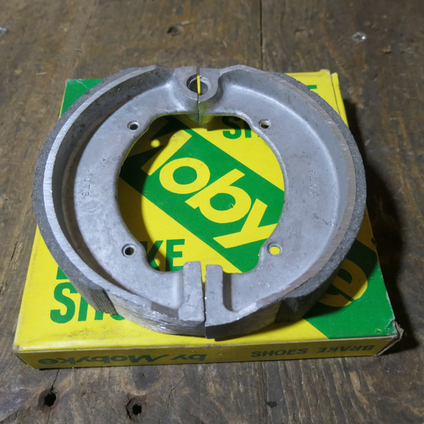 BSA Bantam, Triumph Tiger Cub  Mobyke Brake Shoes, NOS.