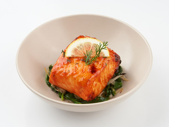 Salmon Steak with Kimchi Hot Sauce Salmon Steak with Kimchi Hot Sauce