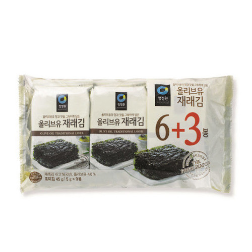 CHUNGJUNGWON Olive Oil Grilled Laver Mini 9 Pack (4.5g*9)*10
