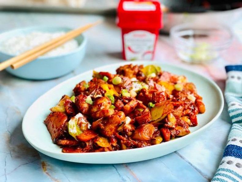Dak-galbi, Korean Spicy Chicken Stir-fry