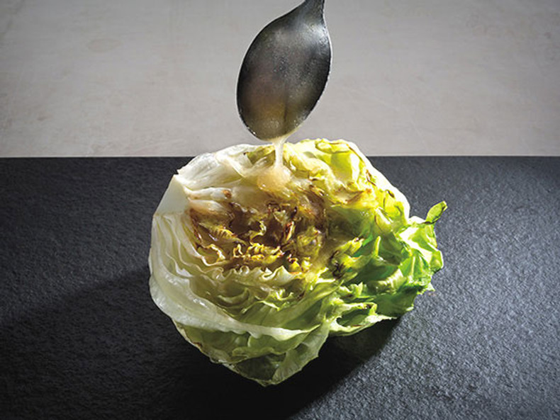 Grilled lettuce