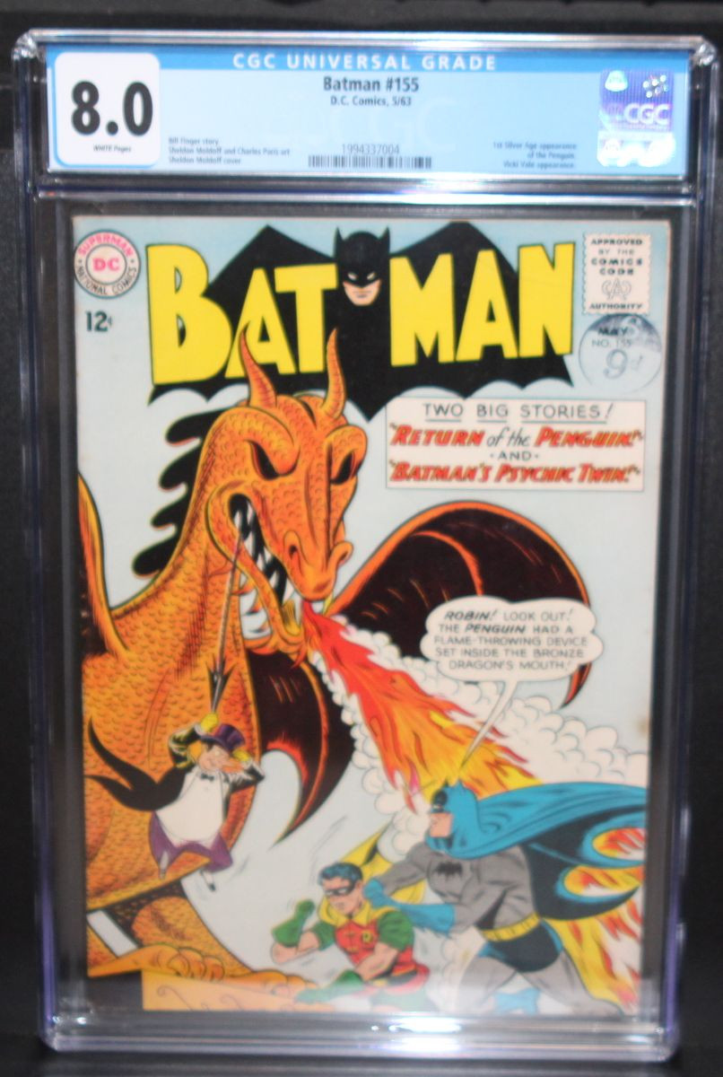 Batman #155 - CGC Graded 8.0 VF - 1st Silver Age Penguin DC Comics