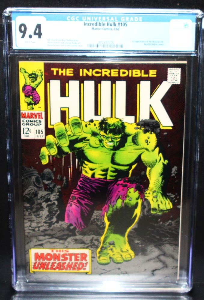 Incredible Hulk #105 - CGC 9.4 High Grade Silver Age Marvel Comics
