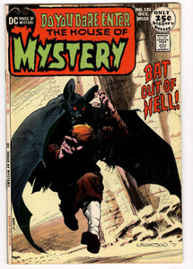 House of Mystery #195 - Classic Bernie Wrightson Bat Cover DC Comics 1971 Bronze Age Horror, Nice Copy