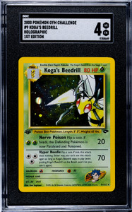 Koga's Beedrill - 9/132 - 1st Edition Gym Challenge SGC Graded 4 Pokemon Card