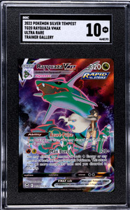 2022 Pokemon Silver Tempest TG20 Rayquaza Vmax Trainer Gallery SGC Graded 10 GM