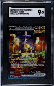 Raging Bolt ex #208/162 Temporal Forces SIR Pokemon Card SGC Graded 9