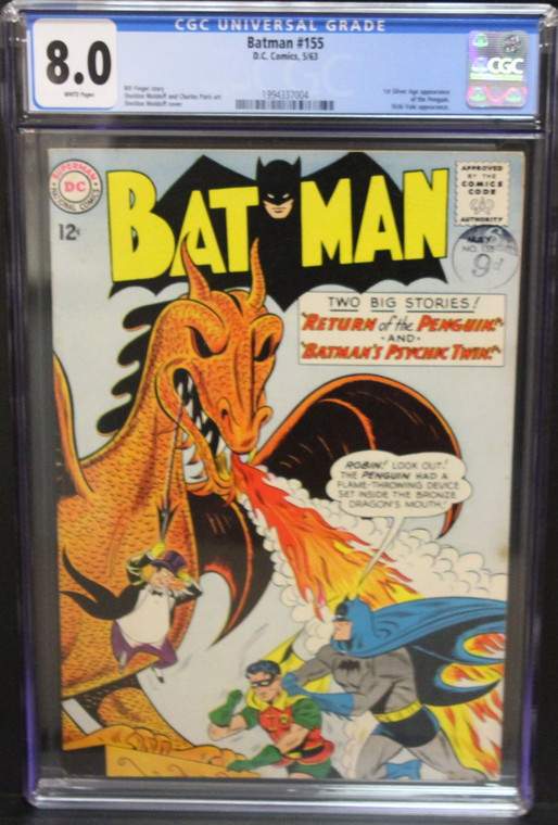 Batman #155 - CGC Graded 8.0 VF - 1st Silver Age Penguin DC Comics 1963