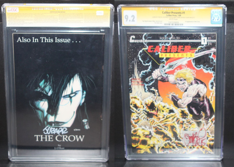 Caliber Presents #1 - Signed Signature Series CGC Graded 9.2 - 1st Appearance The Crow - James O'Barr & Tim Vigil Autograph