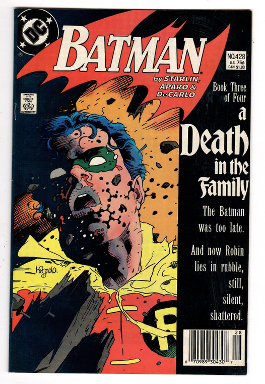 Batman #428 - Death in the Family Part 3 - Death of Jason Todd Robin 1988