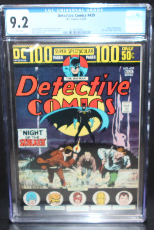 Detective Comics #439 - Batman Bronze Age Origin of Manhunter - CGC Graded 9.2 Neal Adams Cover 100 Pages