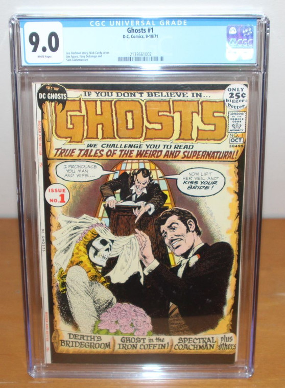 Ghosts #1 - CGC Graded 9.0 VF/NM High Grade DC Comics 1971 Bronze Age Horror -  Nick Cardy Cover