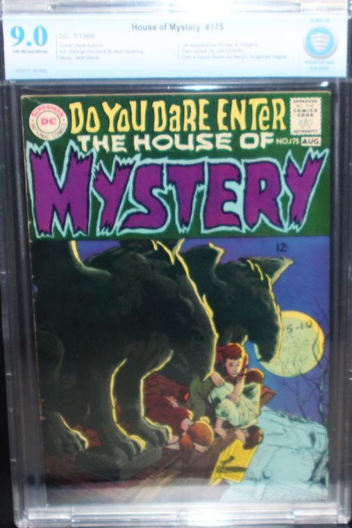 House of Mystery #175 - CGC Graded 9.0 Silver Age Horror DC Comics 1968 - 1st Appearance Cain & Gregory, Neal Adams Cover