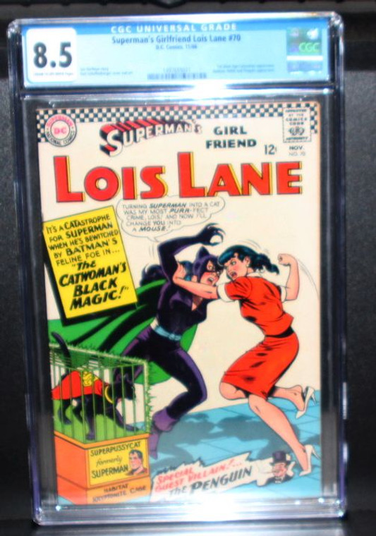 Superman's Girlfrield Lois Lane #70 - 1st Silver Age Catwoman DC Comics  1966 - CGC Graded 8.5