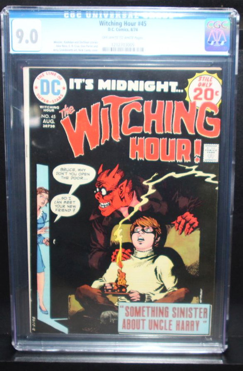Witching Hour #45 - Classic Nick Cardy "Sinister Uncle Harry" Devil Cover DC Comics Bronze Age Horror - CGC Graded 9.0
