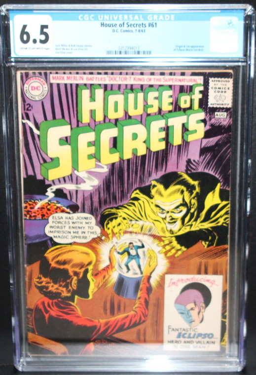 House of Secrets #61 - 1st Appearance Eclipso Silver Age 1963 DC Comics - CGC Graded 6.5