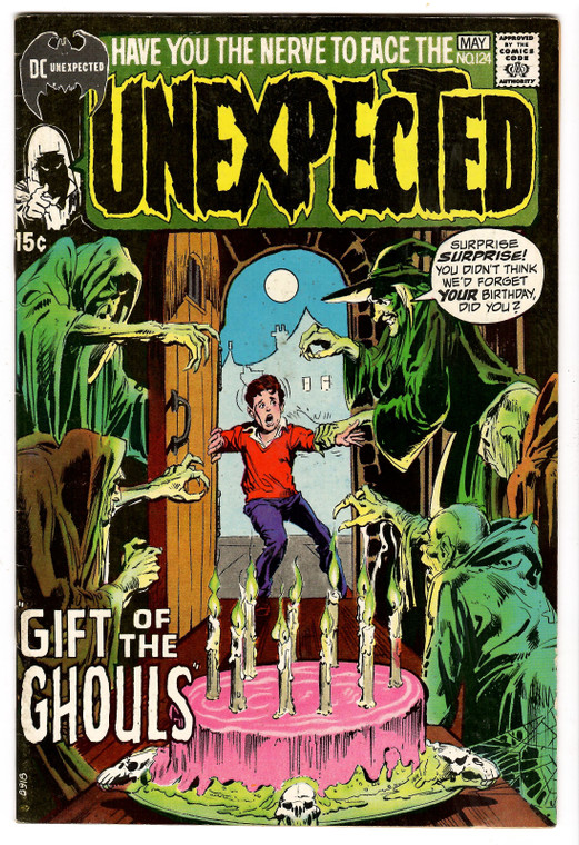 Unexpected #124 - 1971 Bronze Horror DC Comics - Neal Adams Cover - Higher Grade Raw Copy