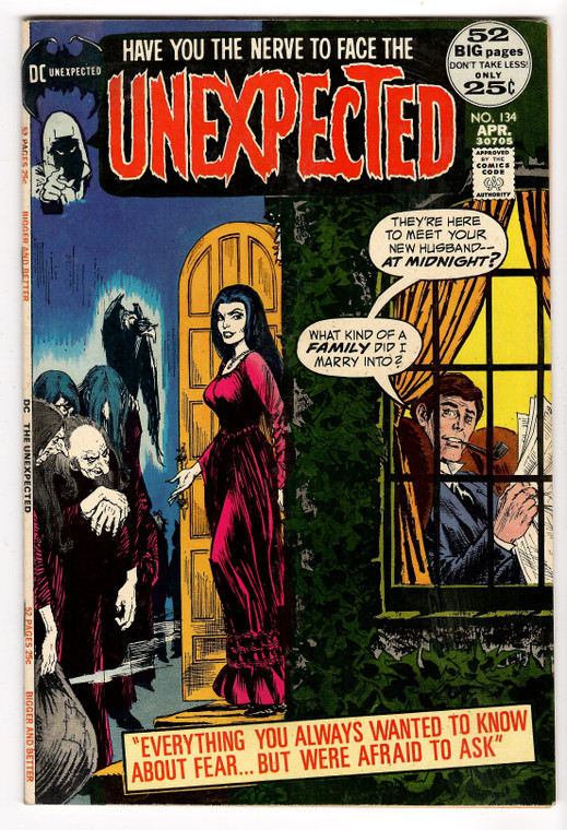Unexpected #134 - 1972 Bronze Horror DC Comics - Nick Cardy Cover - High Grade Raw Copy