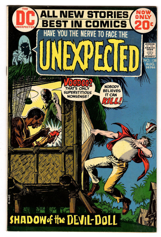 Unexpected #138 - 1972 Bronze Horror DC Comics - Nick Cardy Voodoo Cover - High Grade Raw Copy