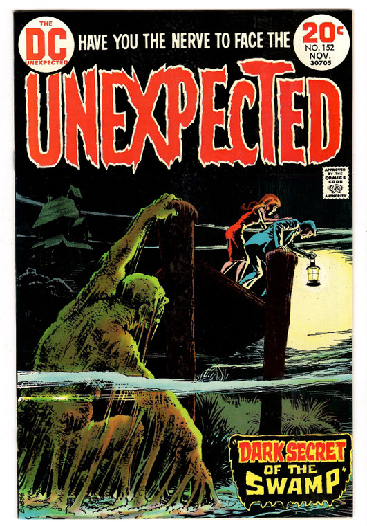 Unexpected #152 - 1973 Bronze Horror DC Comics - Nick Cardy Swamp Monster Cover - High Grade Raw Copy