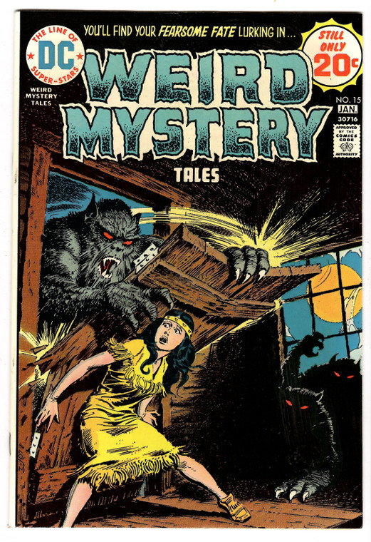 Weird Mystery Tales #15 - 1975 Bronze Age DC Comics Horror - Luis Dominguez Werewolf Cover - Higher Grade Copy