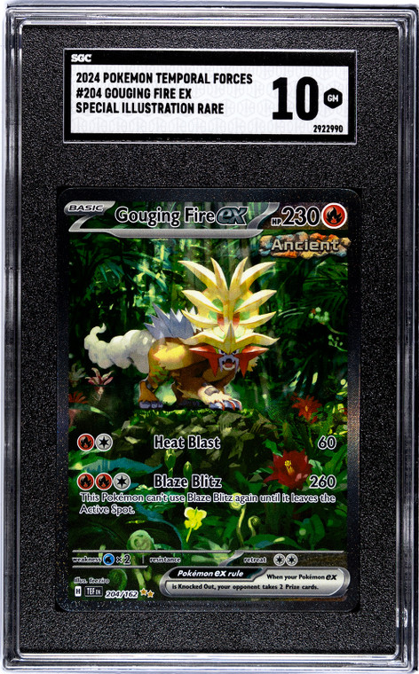 Pokemon Temporal Forces 2024 Special Illustration Gouging Fire EX 204/162 SGC 10