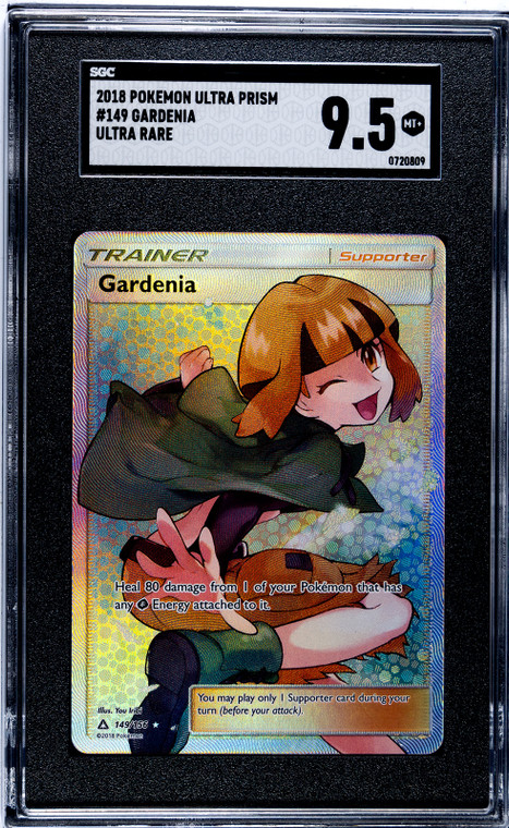 2018 Pokémon Sun & Moon Ultra Prism #149/156 Full Art Gardenia SGC Graded 9.5