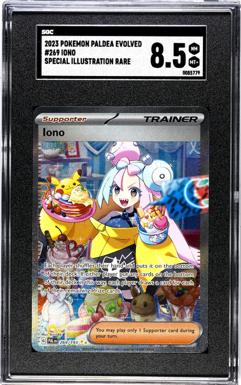 Iono Trainer #269/193 Scarlet & Violet Paldea Evolved SGC 8.5 Illustration Rare
