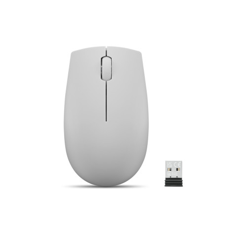 Lenovo 300 Wireless Compact Mouse Arctic Grey With Battery (GY51L15678)