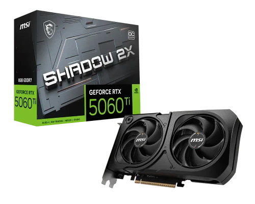 MSI RTX 5060 Ti 8GB GDDR7 SHADOW 2X OC PLUS Graphics Card