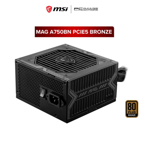 MSI Power Supply 750W 80PLUS Bronze PCIe5 III - MAG A750BN
