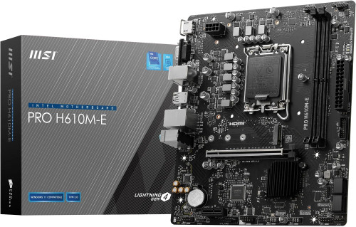 MSI PRO H610M-E DDR5 Motherboard for 12th/13th/14th Generation
