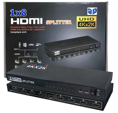 iWays HDMI Splitter 8 PORT UHD 4K