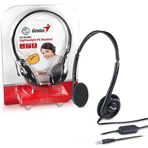 Genius Lightweight Headset, in-line Mic - HS-M200C
