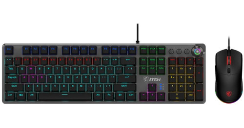 MSI USB RGB COMBO Gaming Keyboard & Mouse FORGE GK310, 20-Mode RGB, Up to 7,200 DPI, Arabic