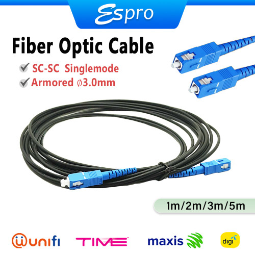 EussoNet Fiber Patch Cord, SC-LC, Singlemode, Simplex, 3.0mm, 5M (EU-FS05SL-05M-605)
