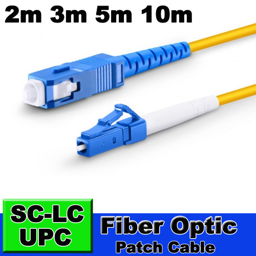 EussoNet Fiber Patch Cord, SC-LC, Singlemode, Simplex, 3.0mm, 20M (EU-FS20SL-20M-620)