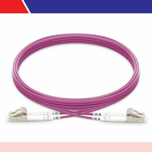 EussoNet Fiber Patch Cord, LC/UPC-LC/UPC Multimode OM4 Duplex 3.0mm LSZH 10M (EU-OM4LC-10M-410)