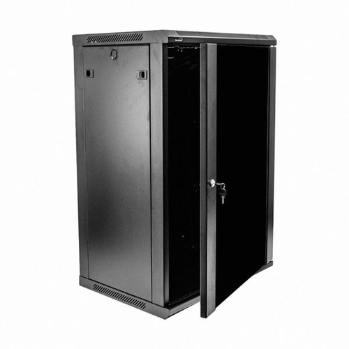 EussoNet 18U Server Cabinet W600*D800 Door: Front Glass - Rear Metal (EU-EJS6818-GM)
