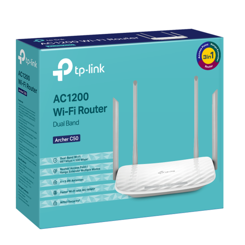 TP-Link Archer C50 Wireless Router AC1200 Dual Band Router 4*Antennas